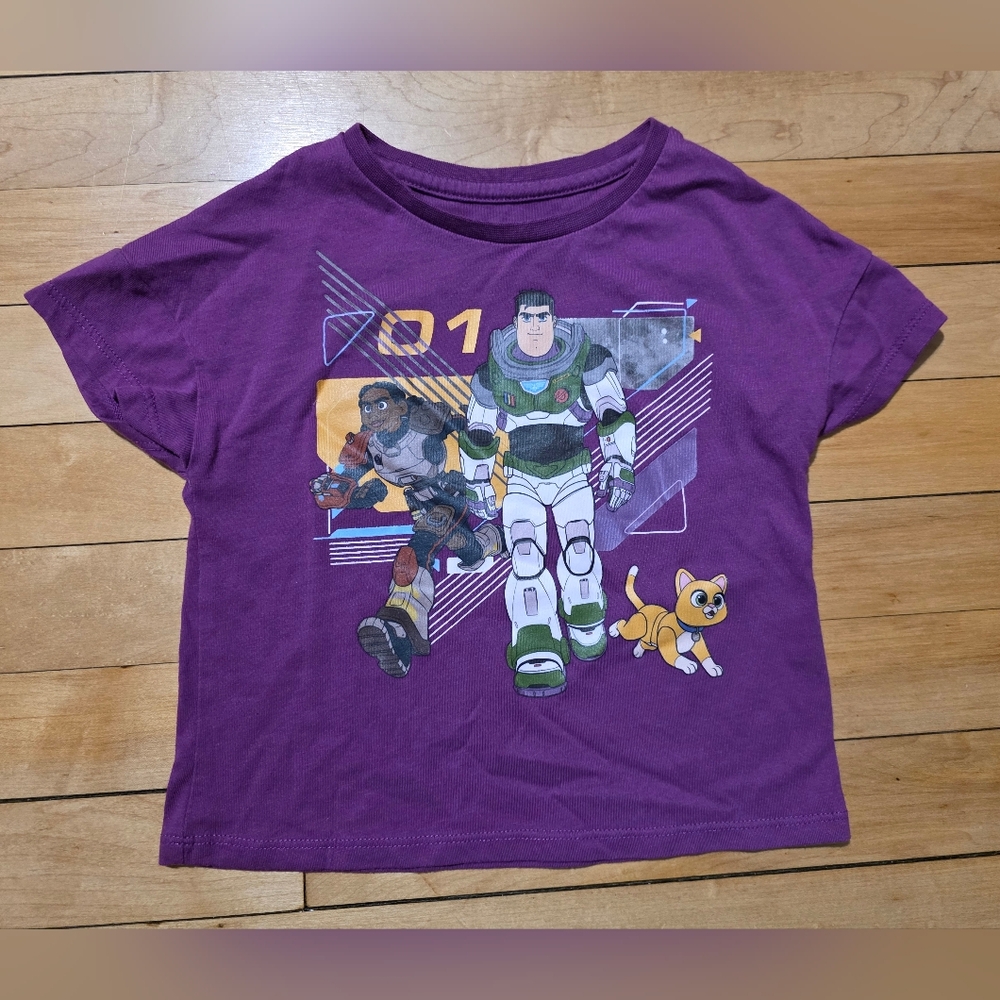 Disney Purple Buzz Lightyear Kids T-Shirt 2/3